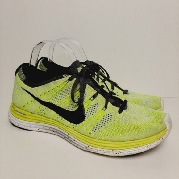NIKE Flyknit Lunar1+ Volt Marathon Athletic Shoes Men's Sz 10 - Picture 2 of 12